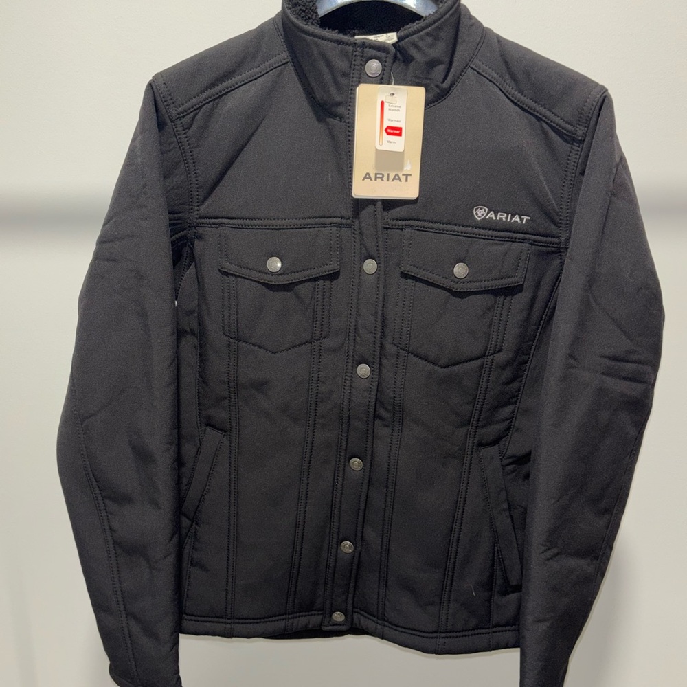 Ariat Berber Back Softshell Jacket Water/Wind Resistant Black Women's S